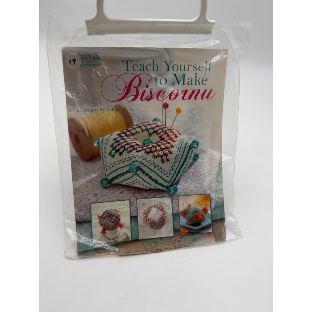Leisure Arts Teach Yourself to Make Biscornu 9 Designs Bobbie Watts Cross Stitch